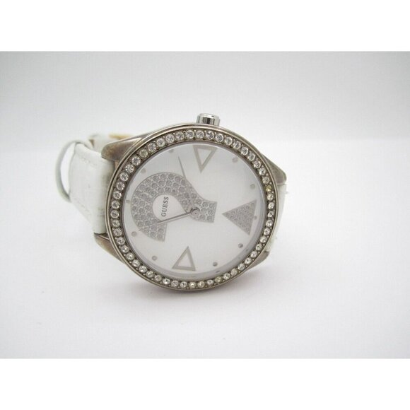Women Guess Crystal Quartz WR Analog 36mm Dial Round Watch (G992) "New Battery" - Picture 6 of 8